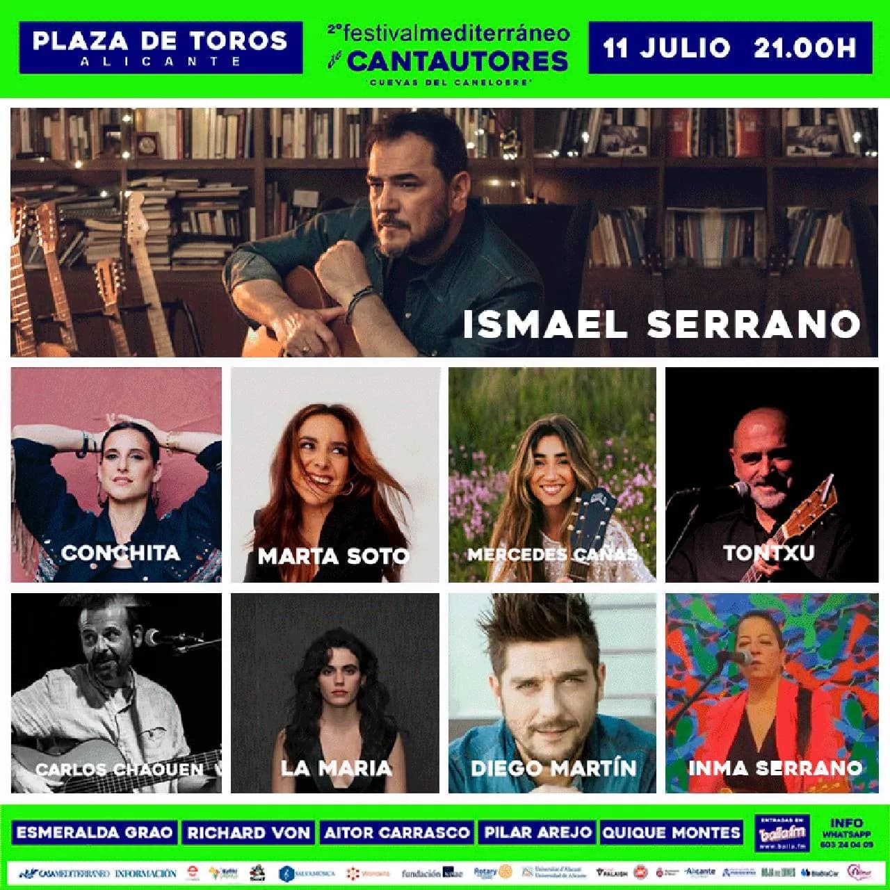 cartel del Festival mediterráneo de cantautores de Alicante