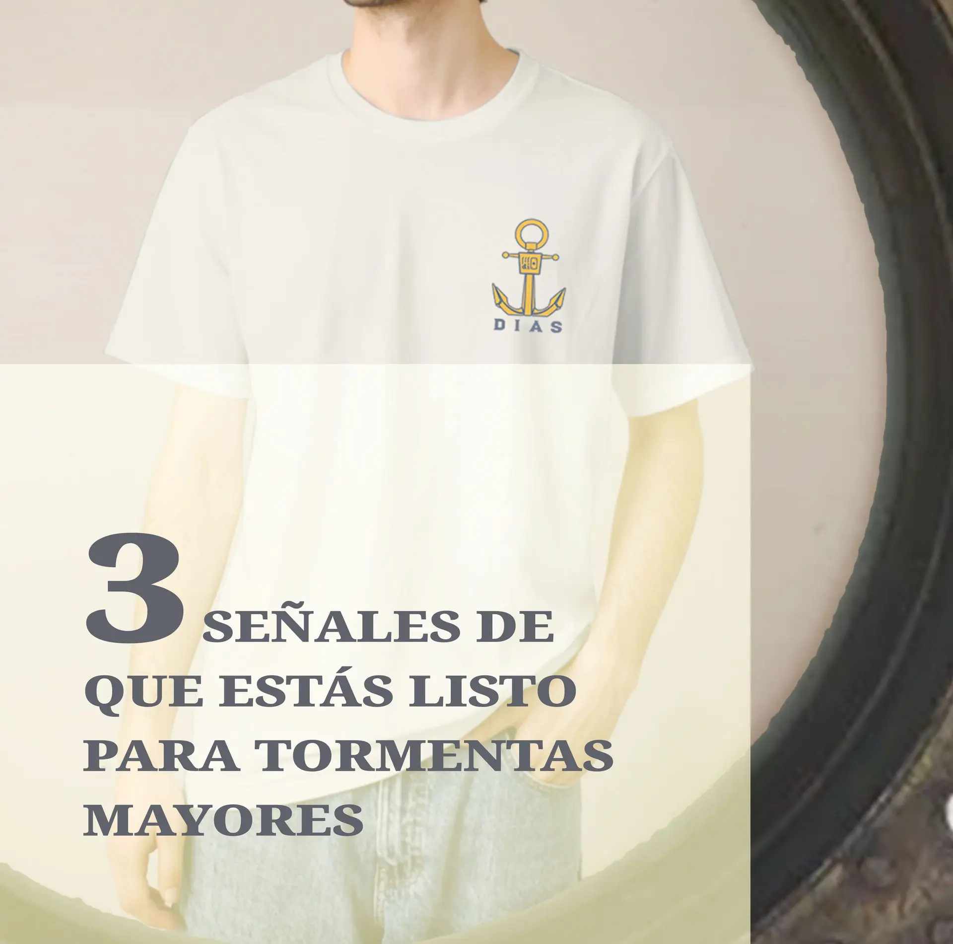 Camiseta blanca con ilustración marinera de DIAS