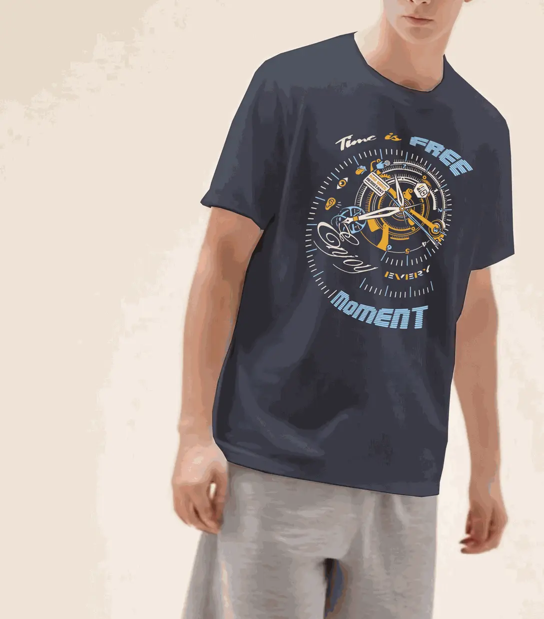 Camiseta Dias - Time is free