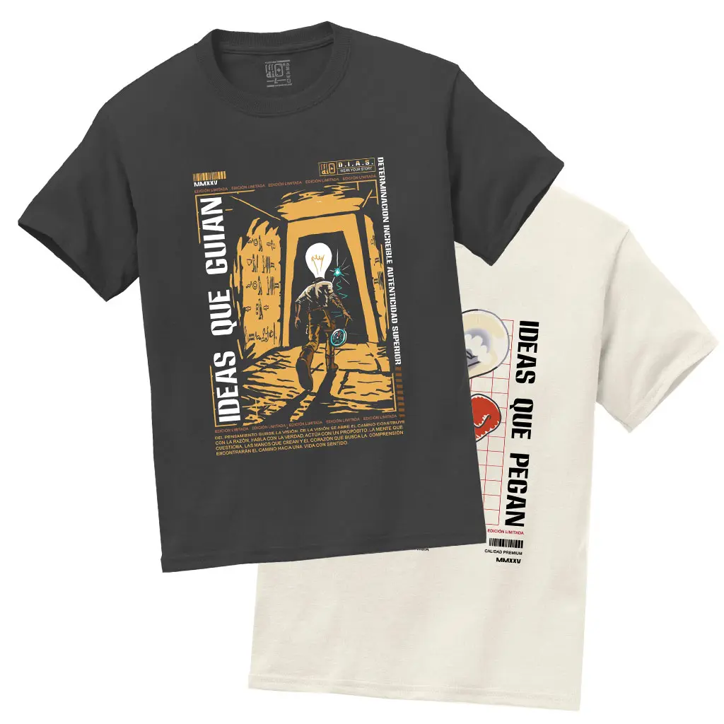 Lote Eureka – 2 Camisetas Exclusivas de la Colección IDEAS | DIAS (Ideas que Crecen, S, Ideas que Crecen, S)