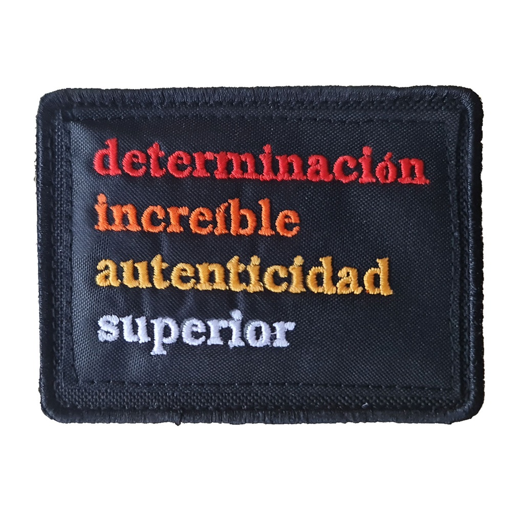 El acrónimo D.I.A.S. - parche bordado