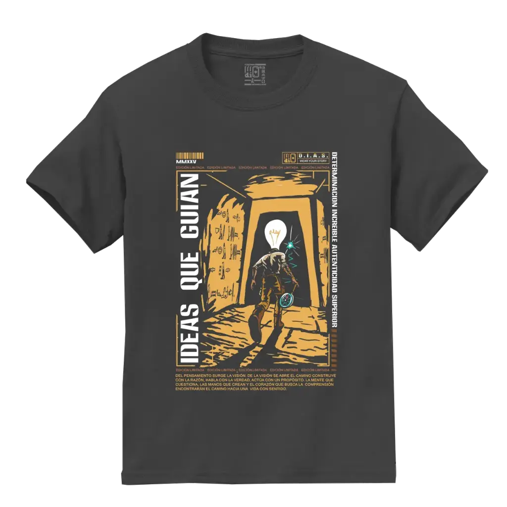 Camiseta IDEAS QUE GUÍAN – DIAS | Encuentra tu Camino, Sigue tu Propósito
